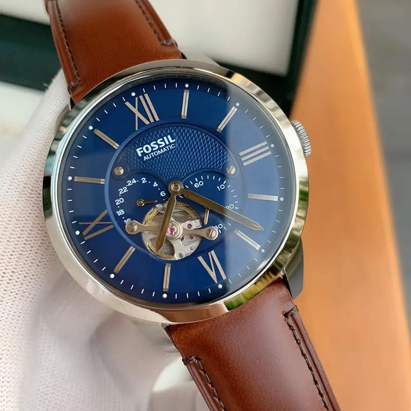 Fossil Townsman Automatic Blue Satin Dial Men's Watch- ME3110